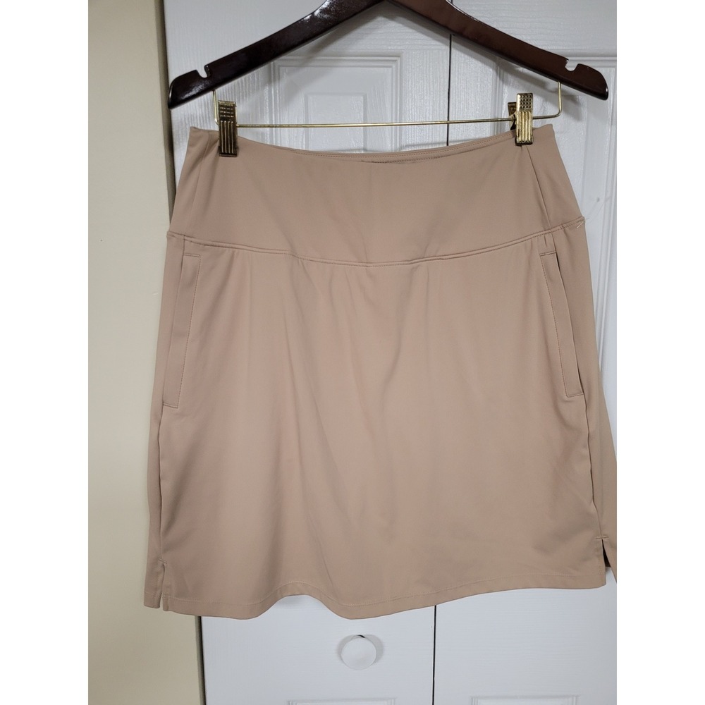 Gradual‎ Womens Tan PreppyAthletic Golf Tennis Skort Zipper Pockets Size L